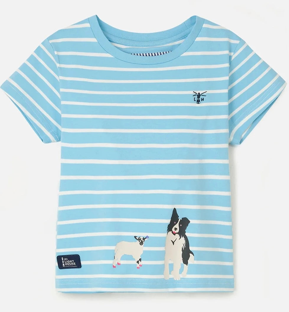 Lighthouse Kids Causeway Short Sleeve Tee - Sheepdog / Lamb Print