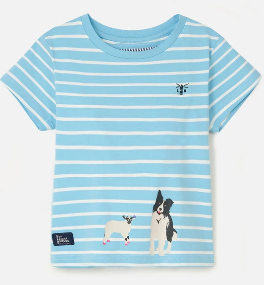 Lighthouse Kids Causeway Short Sleeve Tee - Sheepdog / Lamb Print