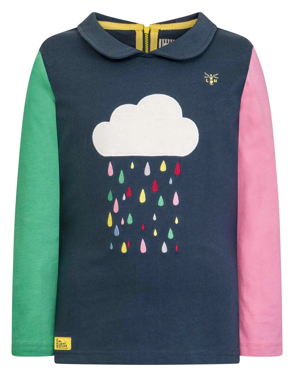 Lighthouse Kids Emmie Jersey Top - Raindrop Applique