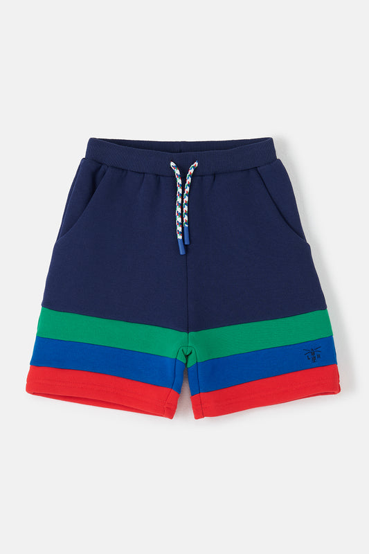 Lighthouse Kids Louie shorts - Navy / Green / Blue / Red Stripe