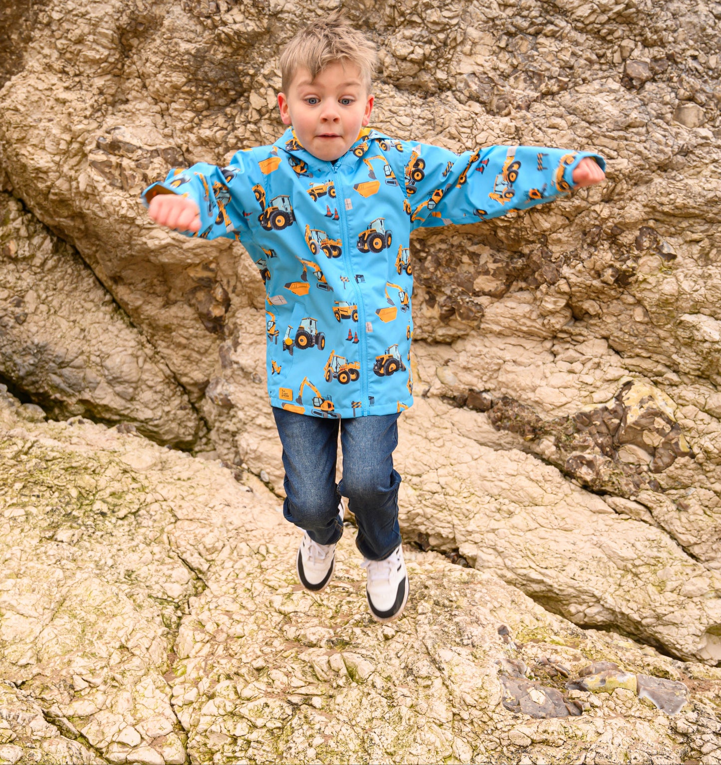 Lighthouse Kids Ethan Waterproof Jacket - JCB Print