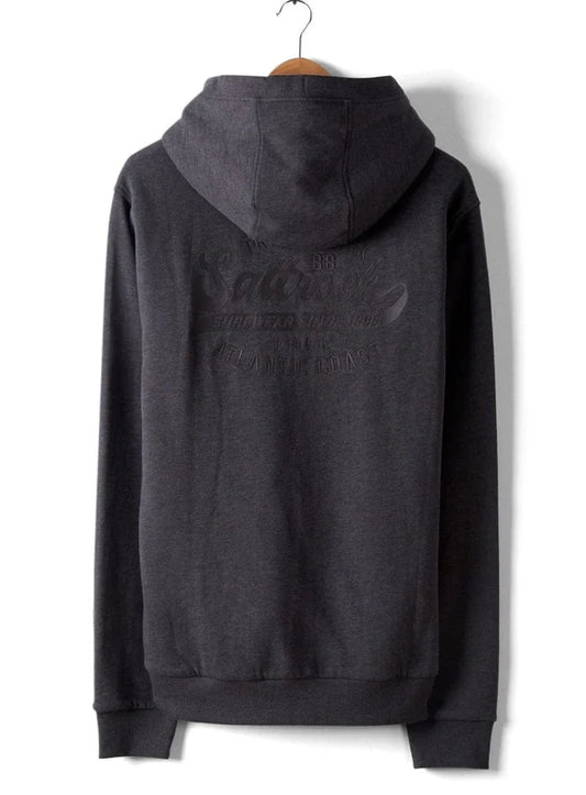 Saltrock Mens Home Run Stitch Sherpa Lined Hoodie - Dark Grey