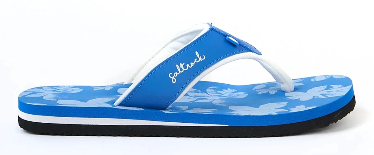 Saltrock Womens Floral Flip Flops - Blue