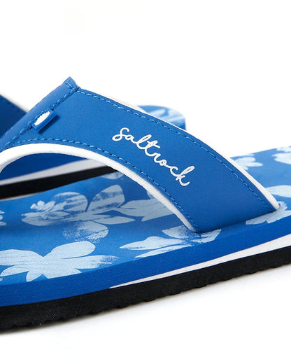 Saltrock Womens Floral Flip Flops - Blue