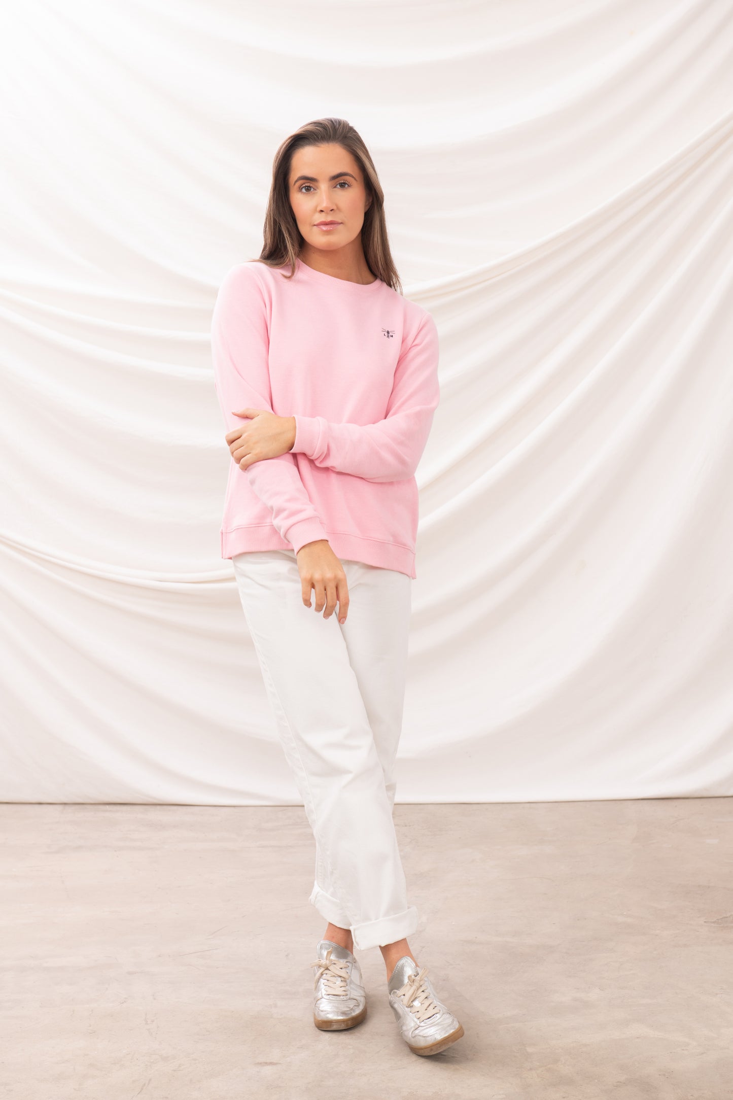 Lighthouse Womens Seaside Crew Neck Sweatshirt - Dusky Pink