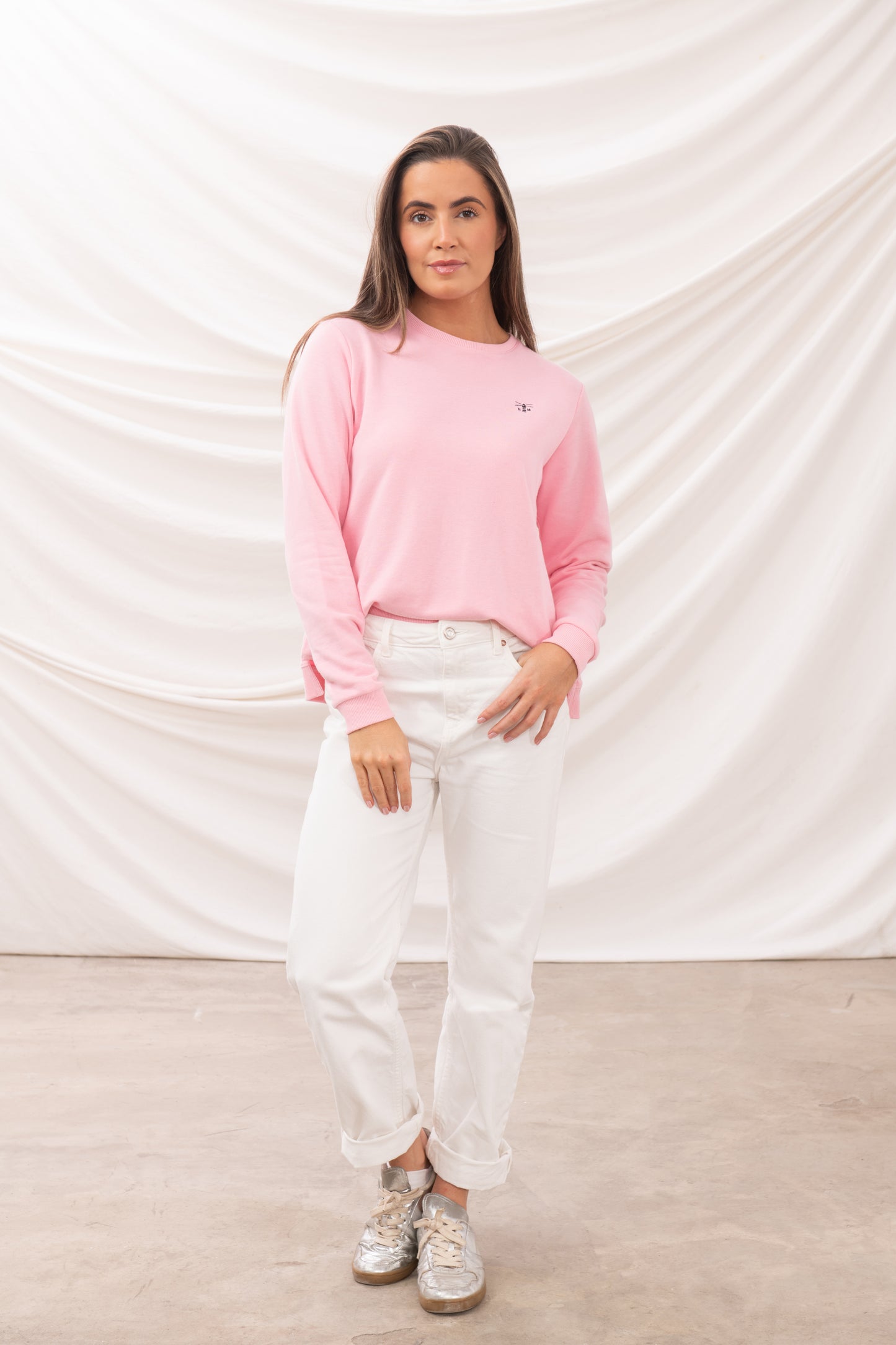 Lighthouse Womens Seaside Crew Neck Sweatshirt - Dusky Pink