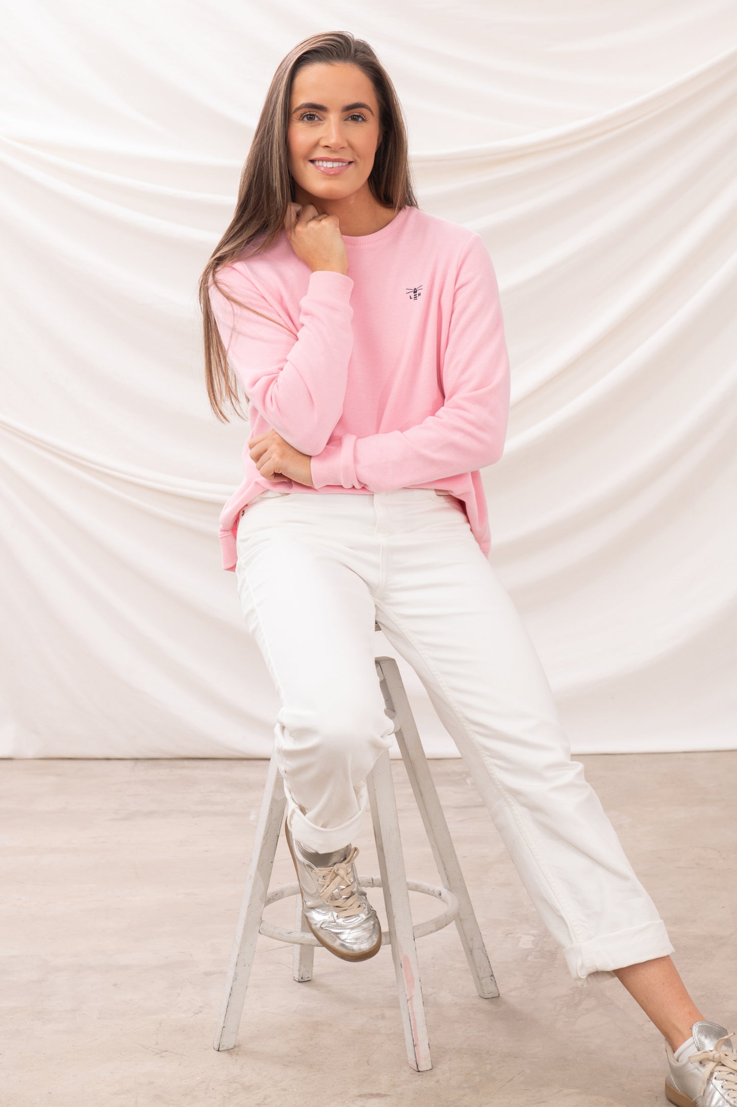Lighthouse Womens Seaside Crew Neck Sweatshirt - Dusky Pink