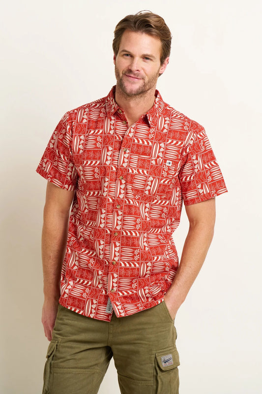 Brakeburn Mens Sclosa Shirt - Red