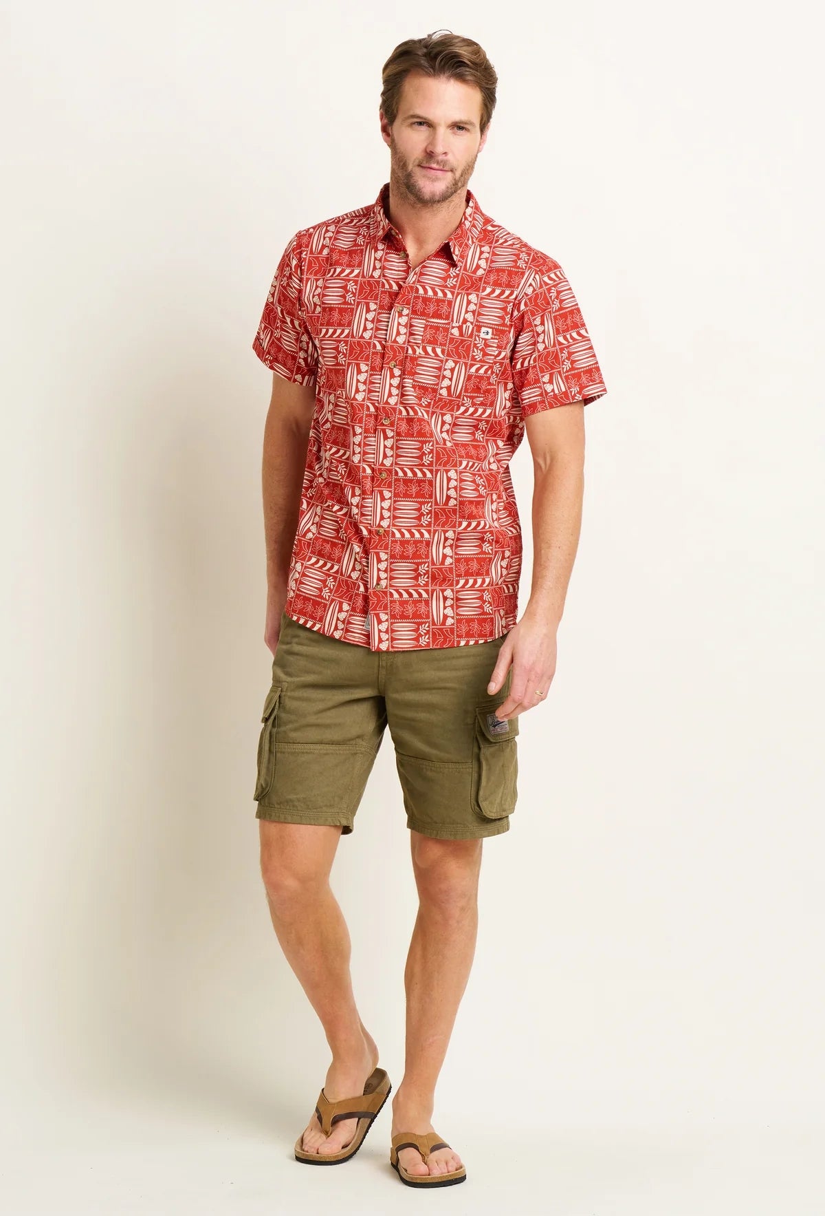 Brakeburn Mens Sclosa Shirt - Red