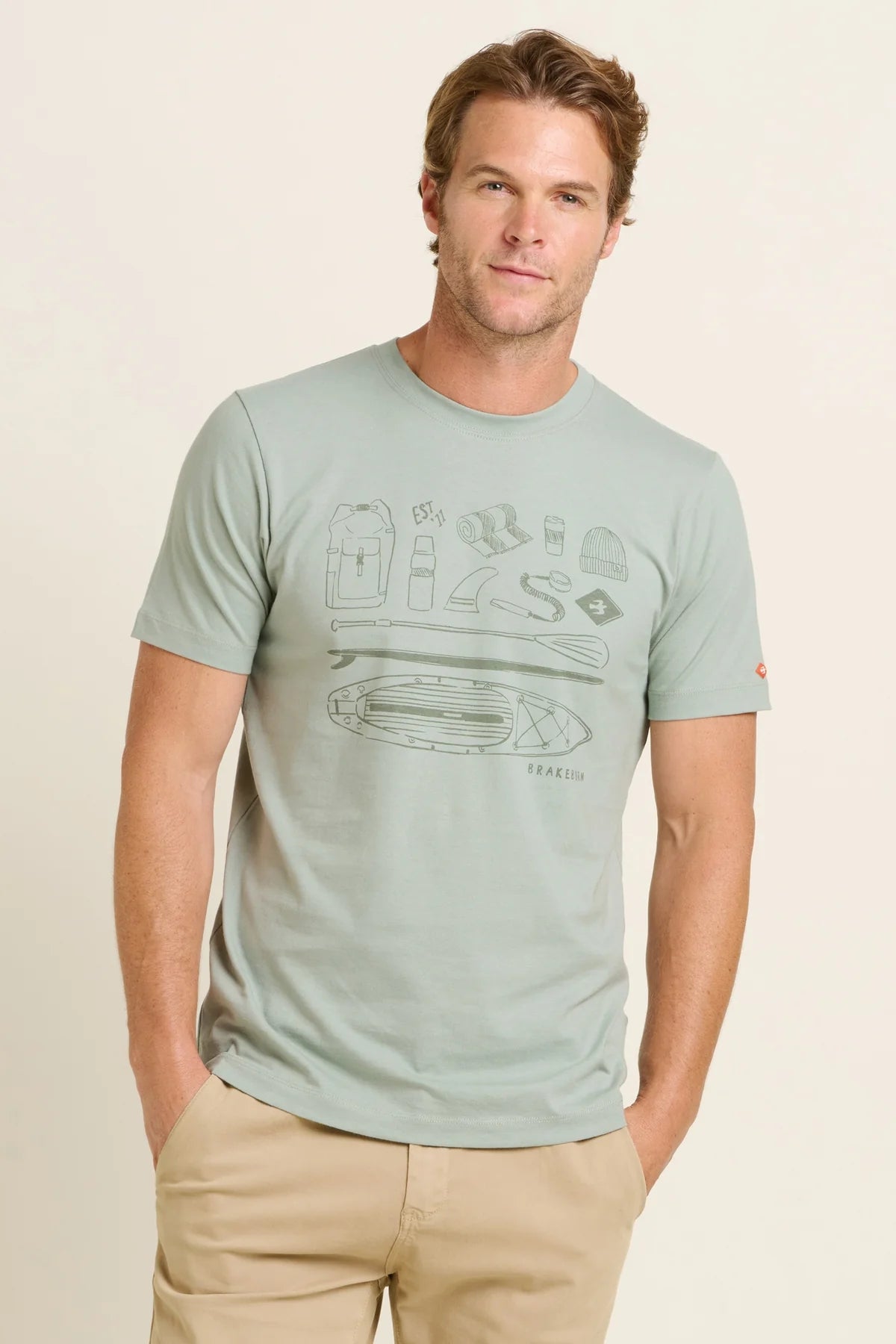 Brakeburn Mens Sup Kit Tee - Green