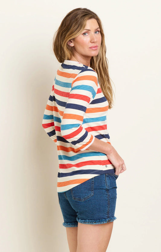 Brakeburn Womens Alina T-Shirt - Multicoloured Stripe