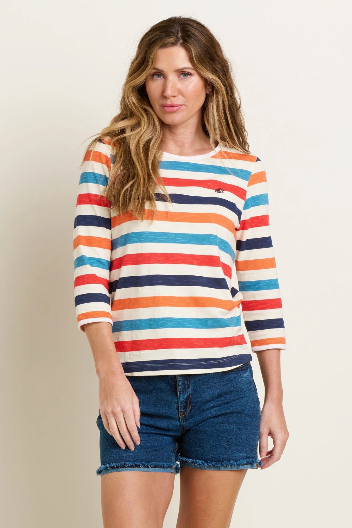 Brakeburn Womens Alina T-Shirt - Multicoloured Stripe