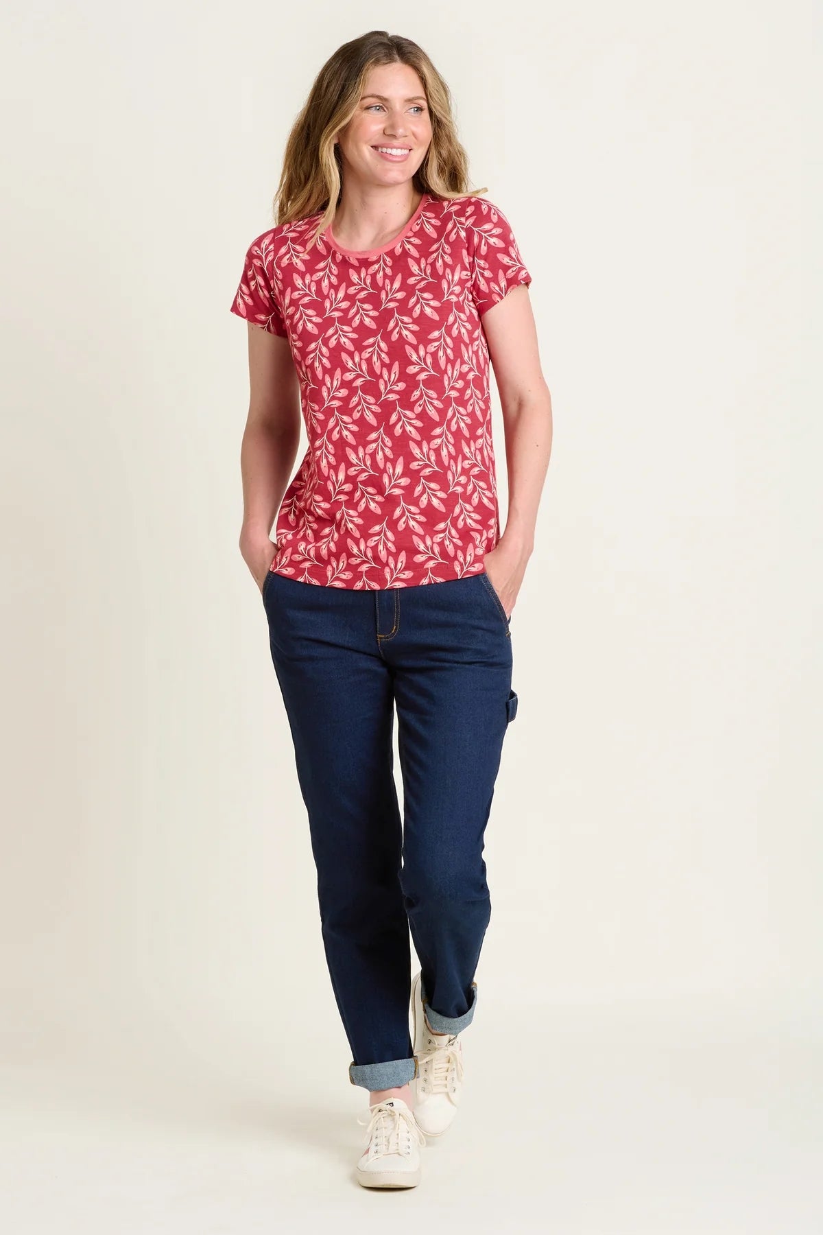 Brakeburn Womens Autumn Breeze T-Shirt - Red