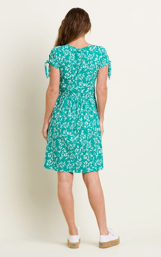 Brakeburn Womens Bamboo Leaves Dress - Green