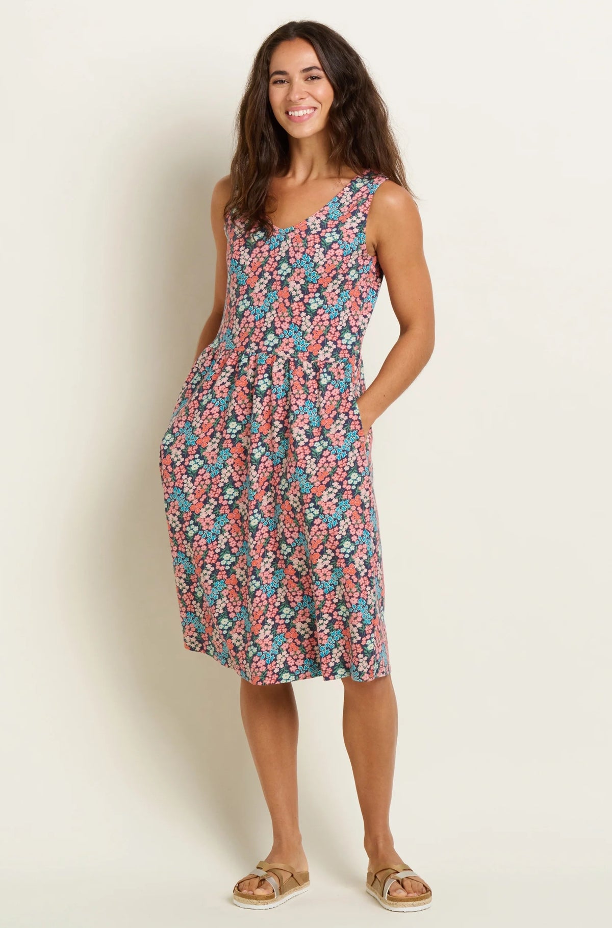 Brakeburn Womens Millie Sleeveless Dress - Multicoloured