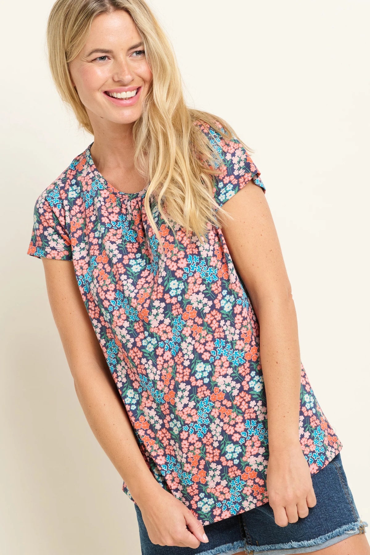 Brakeburn Womens Millie T-Shirt - Multi Floral