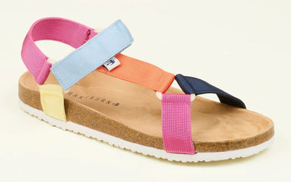 Women's Brakeburn bright rainbow strap sandals.