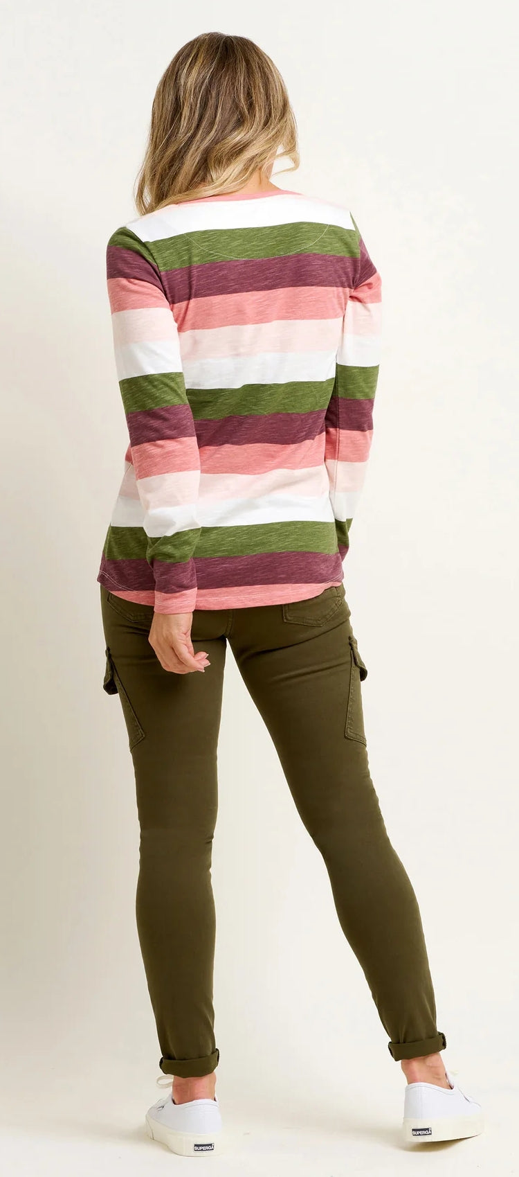 Brakeburn Womens Stripe Long Sleeve Tee - Multicoloured