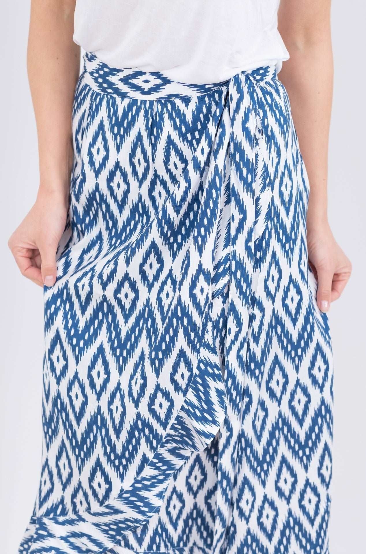 Buckley Womens Molly Wrap Skirt - Blue Aop