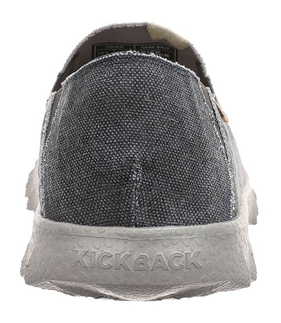 Kickback Mens Couch Slip On Canvas Shoes - Dark Navy