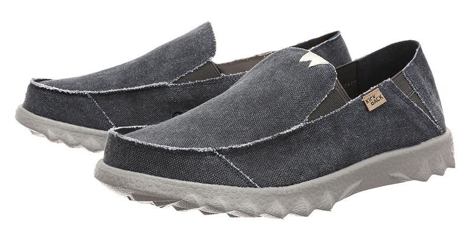 Kickback Mens Couch Slip On Canvas Shoes - Dark Navy
