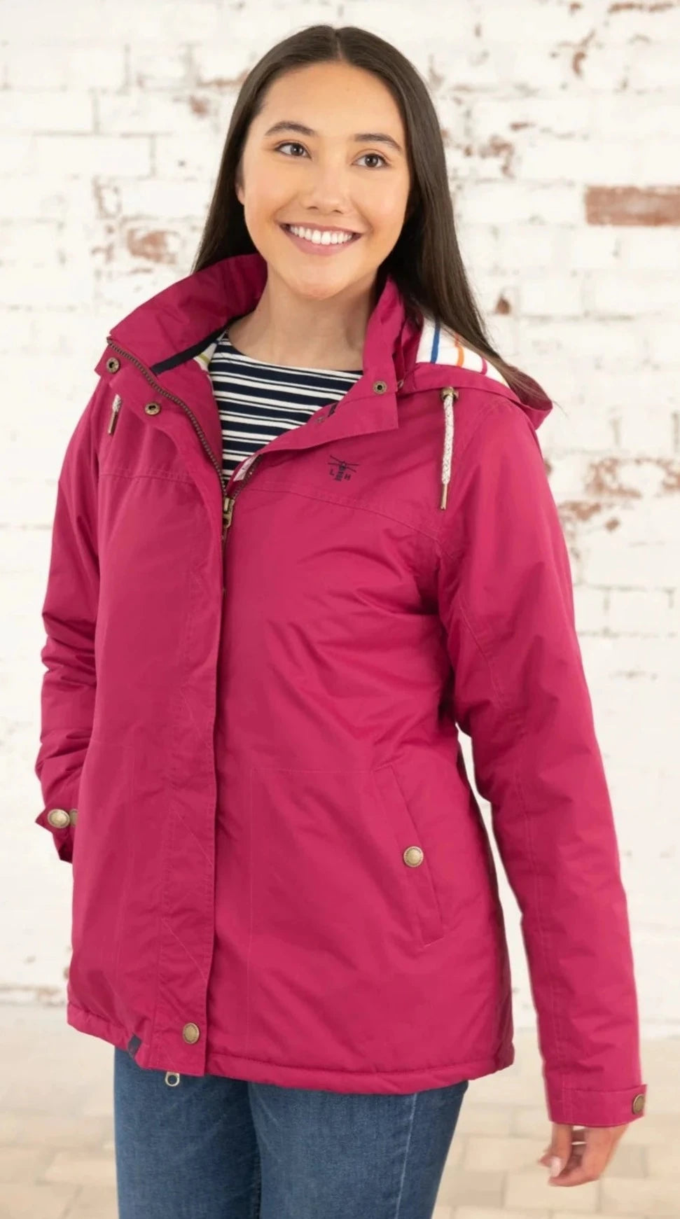 Women's Lighthouse Eva padded waterproof jacket in Claret.