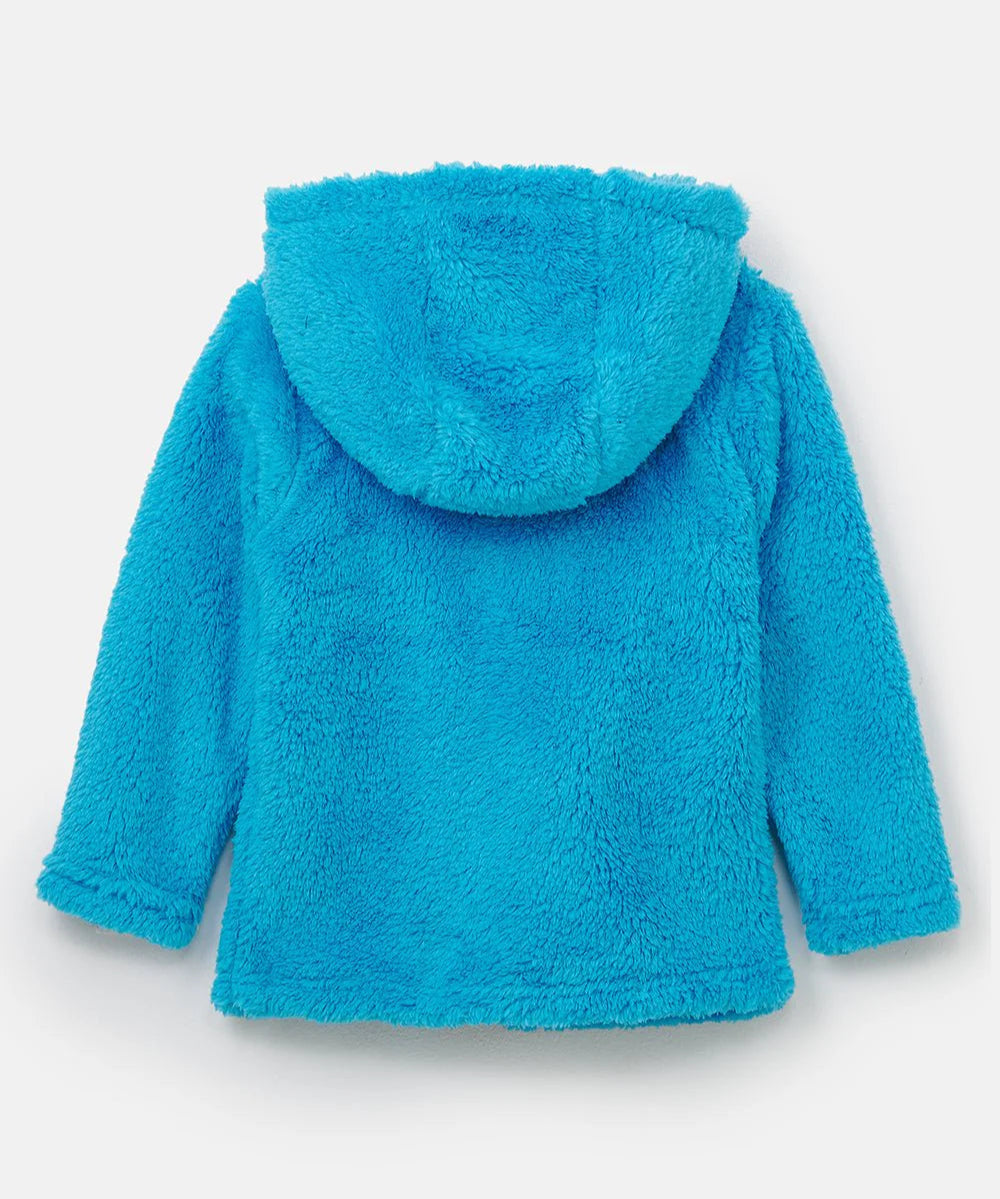 Lighthouse Kids Gracie Hooded Sherpa Fleece - Teal & Bee
