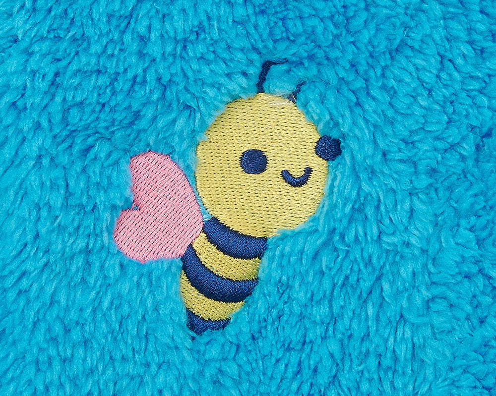 Lighthouse Kids Gracie Hooded Sherpa Fleece - Teal & Bee