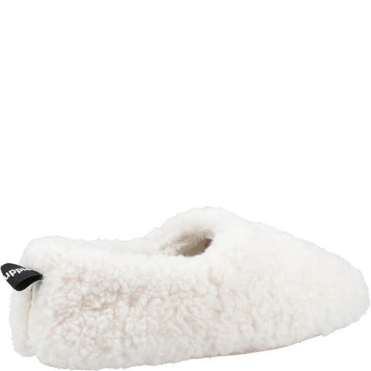 Hush Puppies Womens Emily Fluffy Slippers Cream