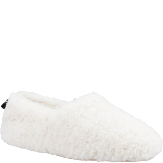 Hush Puppies Womens Emily Fluffy Slippers Cream