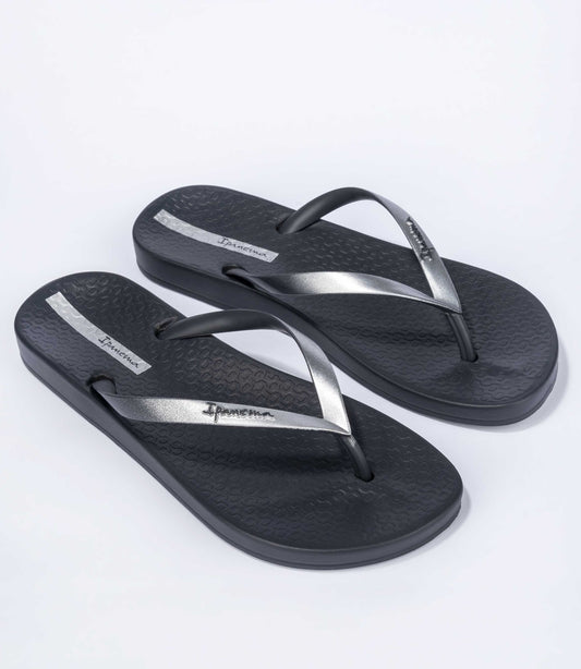 Ipanema Womens Anatomical Connect II Fem Flip Flops - Grey / Silver