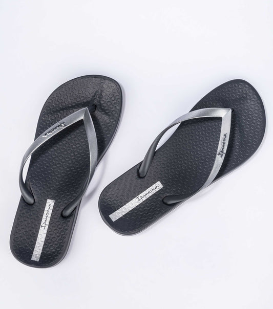 Ipanema Womens Anatomical Connect II Fem Flip Flops - Grey / Silver