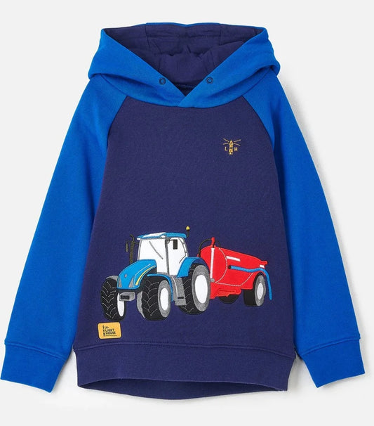 Lighthouse Kids 'Jack' Tractor/Slurry Tank Hoodie - Blue