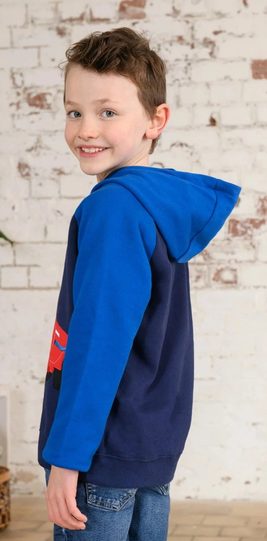 Lighthouse Kids 'Jack' Tractor/Slurry Tank Hoodie - Blue