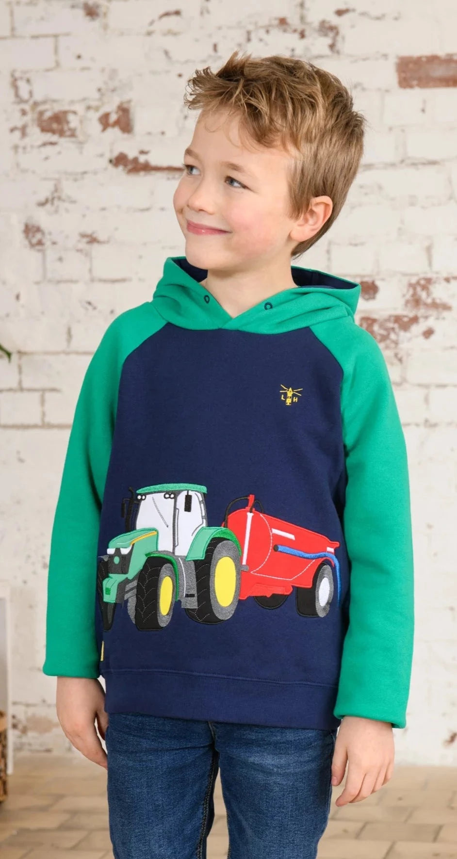 Lighthouse Kids 'Jack' Tractor/Slurry Tank Hoodie - Green