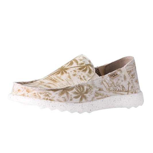 Kickback Mens Couch 2.0 Beach Print Canvas Shoes - Brown