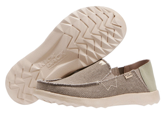 Men's Kickback Couch 2.0 Vibe Bruno Brown lightweight slip on canvas shoes.