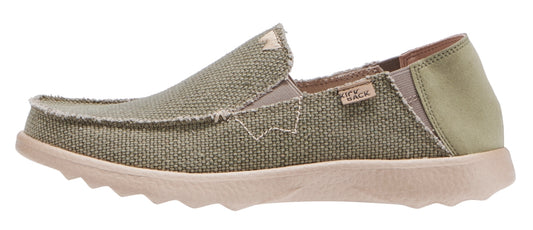 Kickback men's Couch 2.0 Vibe lightweight slip on canvas shoes in Khaki.