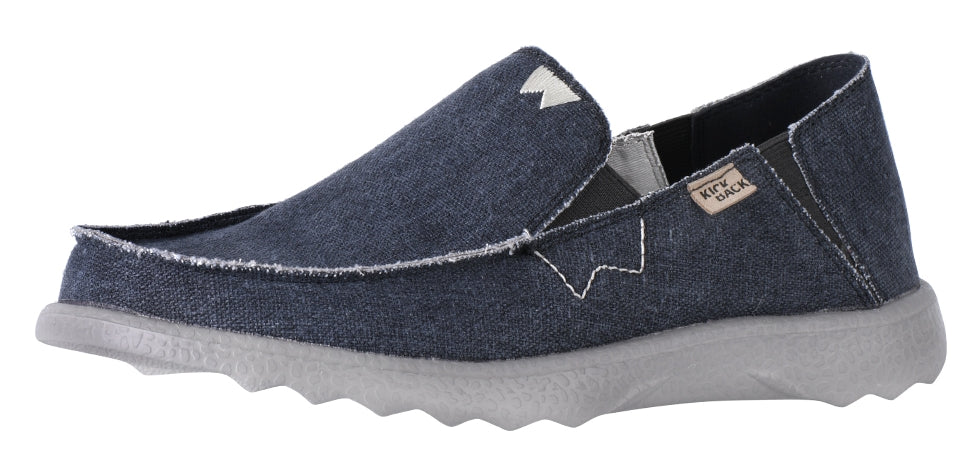 Men's cotton canvas Couch 2.0 shoes from Kickback in Dark Navy.