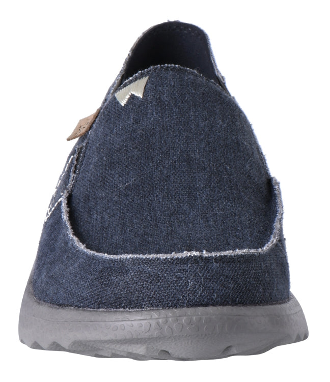 Kickback Couch 2.0 men's shoes in washed look Dark Navy canvas with rugged seams.