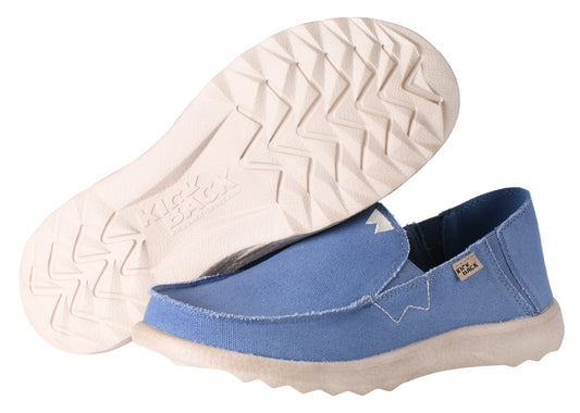 Men's Kickback Couch 2.0 Mid Blue lightweight slip on canvas shoes.