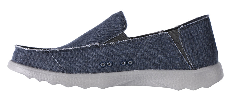 Men's lightweight Kickback Couch 2.0 canvas shoes in Dark Navy with side vent holes.