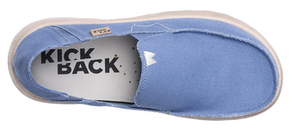 Kickback men's Couch 2.0 lightweight canvas shoes with cushioning insoles in Mid Blue.