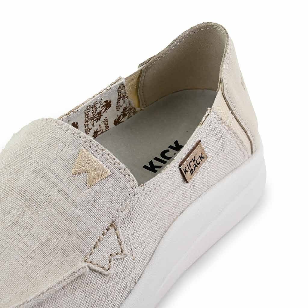 Kickback Womens Rizzo Linen Shoes - Natural