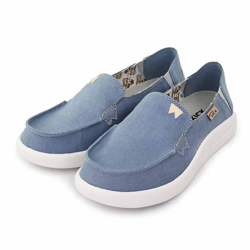 Kickback Womens Rizzo Linen Shoes - Blue