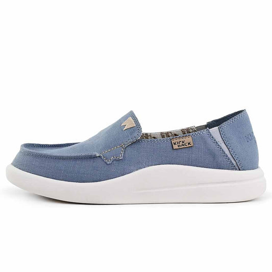 Kickback Womens Rizzo Linen Shoes - Blue