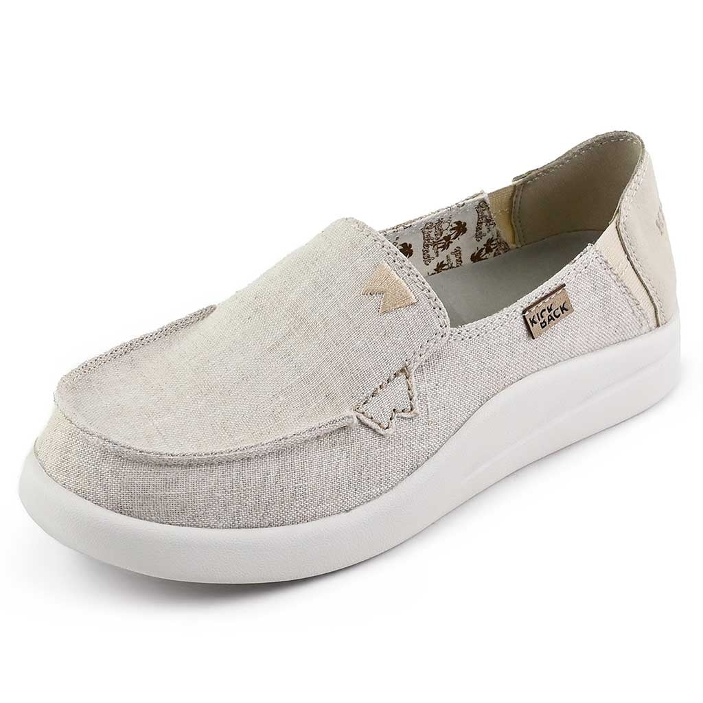 Kickback Womens Rizzo Linen Shoes - Natural