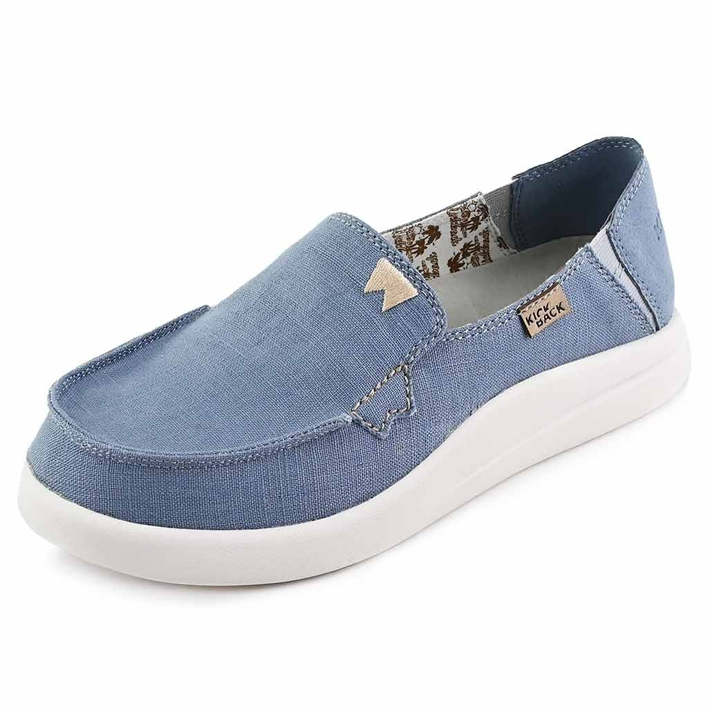 Kickback Womens Rizzo Linen Shoes - Blue
