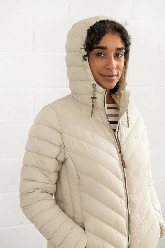 Lighthouse Womens Laurel Padded Hooded Coat - Irish Cream