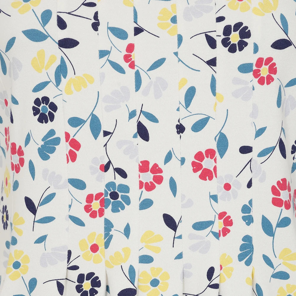 Lazy Jacks women's floral tunic featuring a vibrant floral pattern in various colors